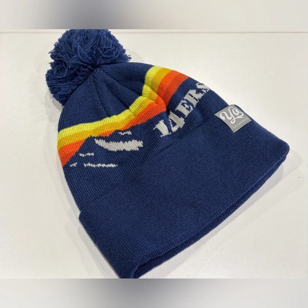 Yo Colorado Kids' Colorado 14ers Beanie Navy Blue 2-7 Years NWT Hat Mountains